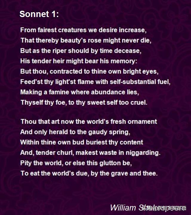 莎士比亚十四行诗（Sonnets1-10·内置MP3及英汉双语文本）