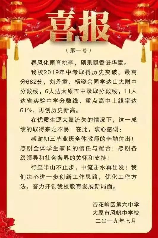 太原初中哪个好，中考成绩瞧一瞧！你最想去哪一所？