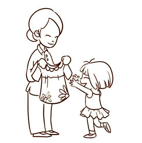 母亲简笔画:当我画这些画的时候,我哭了,你们的妈妈也是这样吗