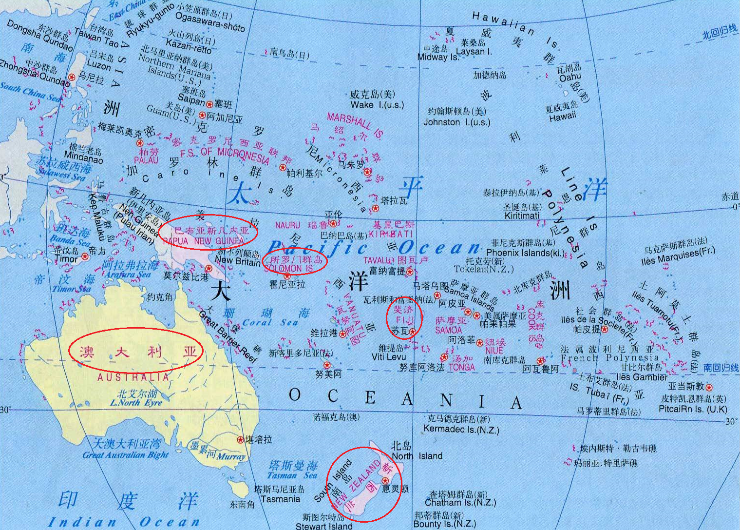 大洋洲有几个国家，大洋洲人口最多的五个国家简介？
