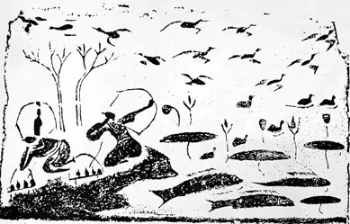 《荷塘渔猎画像石》代表作二:《乐在市井》农业的发达带动着商业的