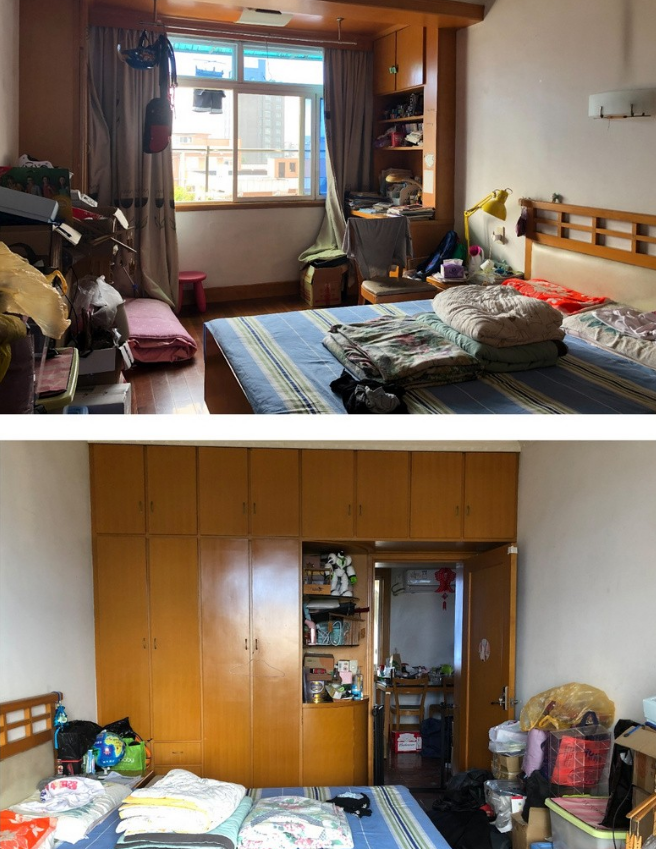夫妻两人有远见，客厅坚持不要沙发、茶几，68㎡老破小堪比大平层
