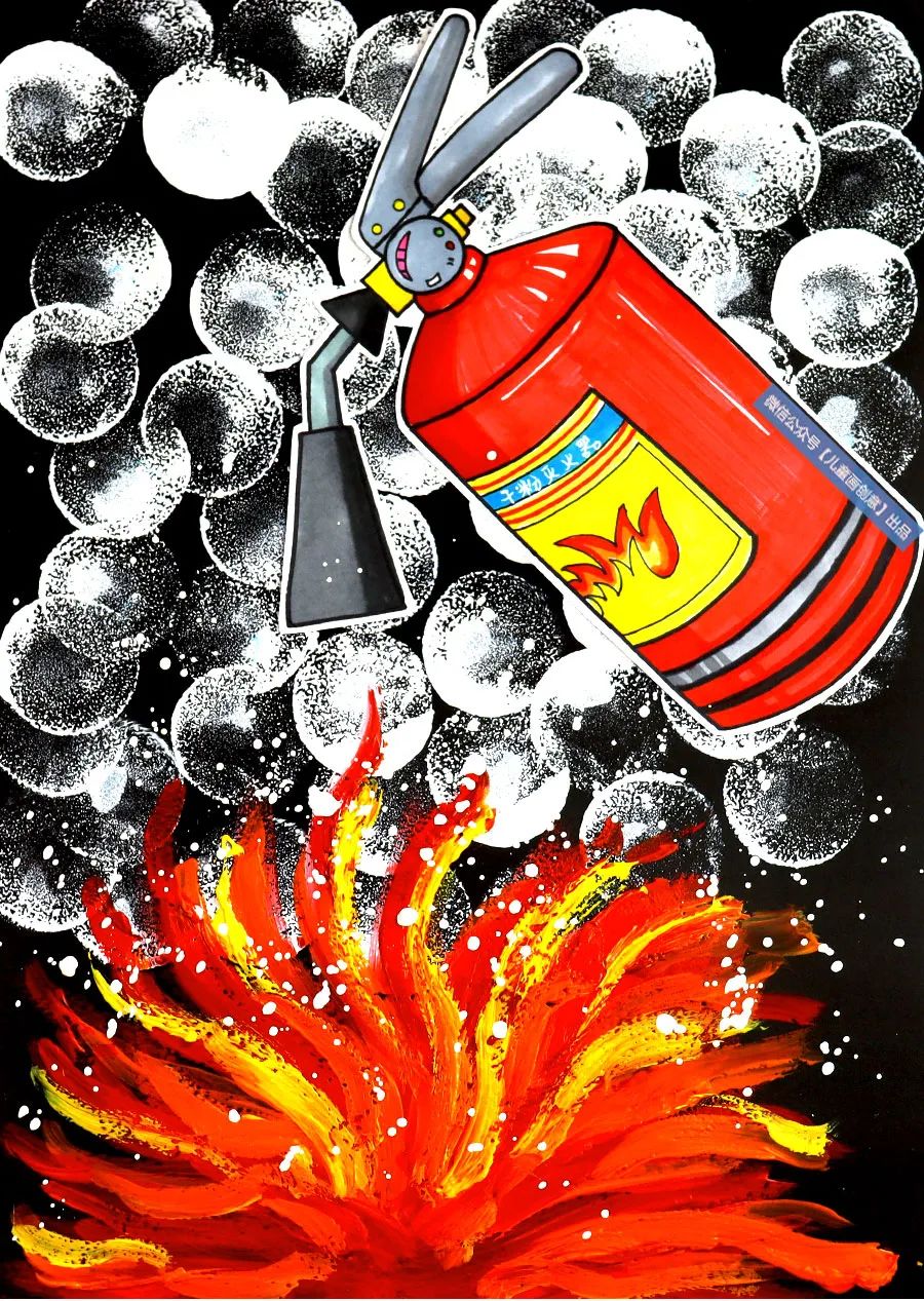 儿童画教程|灭火啦