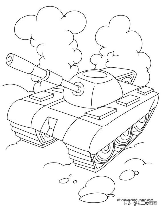 坦克怎么画（飞机和坦克的简笔画线稿集锦）
