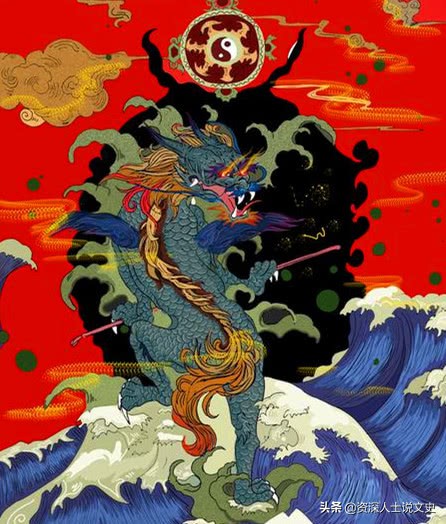 九首人面｜龙尾划地成河，古代诡异文献《山海经》，怪兽细思极恐