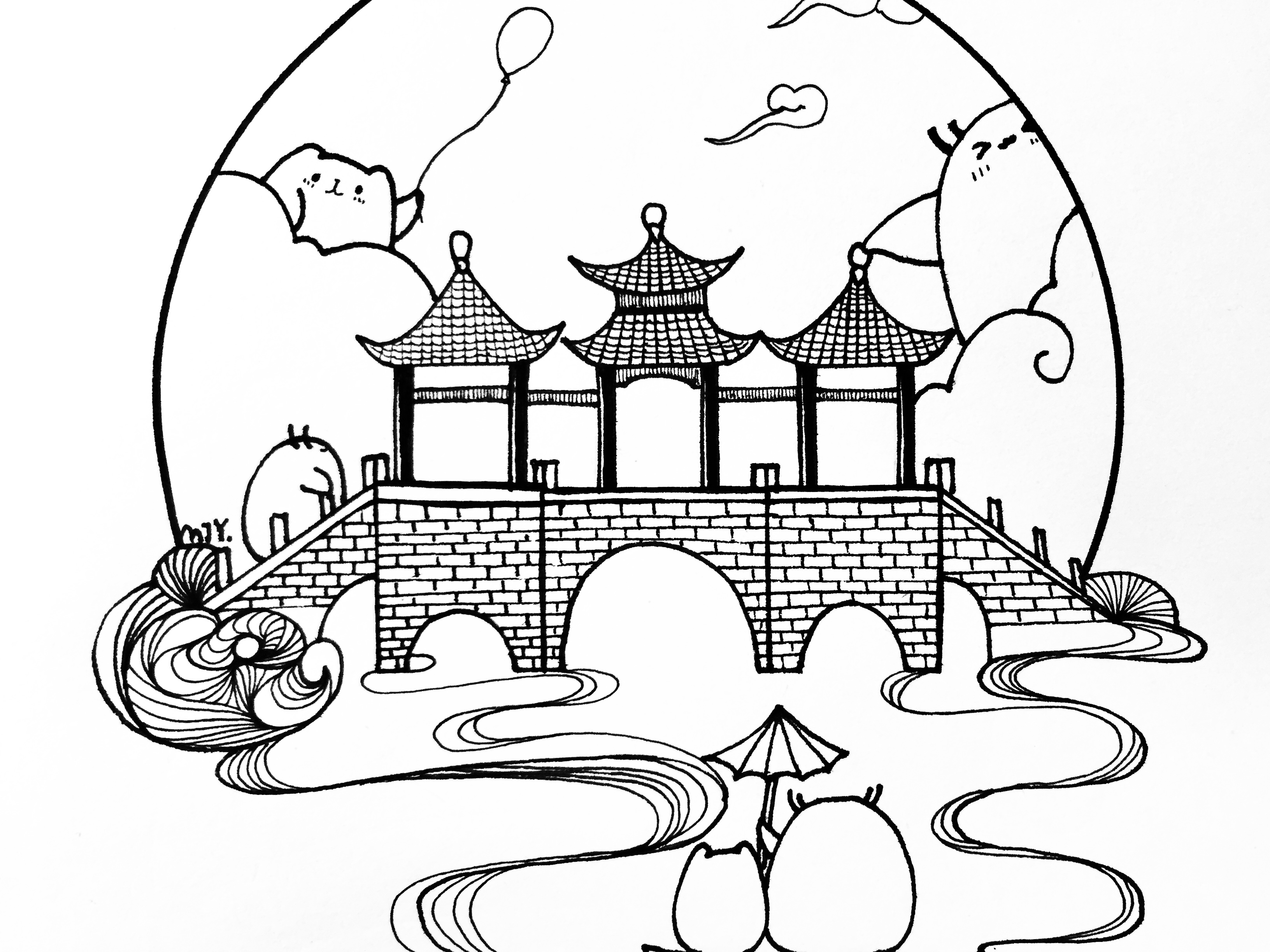 赵州桥的简笔画(赵州桥的简笔画图片)