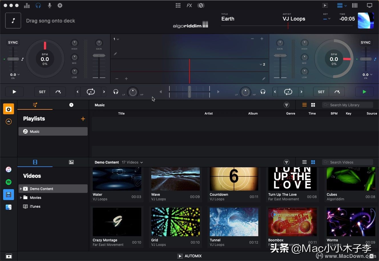 Algoriddim djay Pro for mac(dj混音软件)