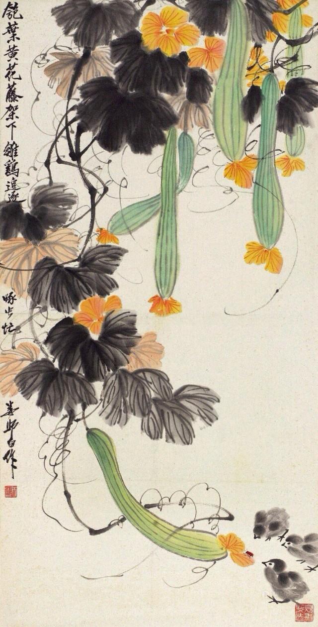 南瓜寓意是什么(盘点国画里的瓜果蔬菜美好寓意)