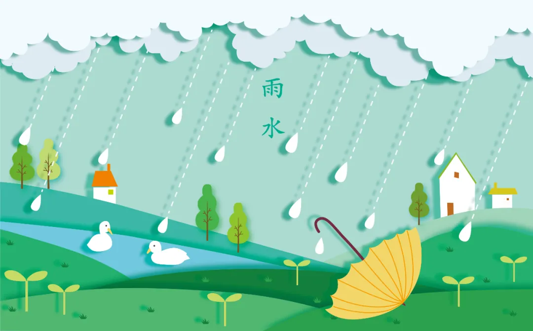 雨傘簡筆畫圖片(兒童畫教程色彩流淌的趣味和美感)