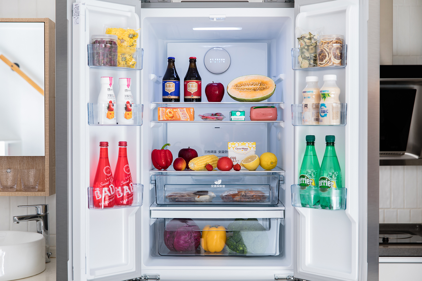 一次屯够一周的食材 美的小户型/大容量冰箱体验评测