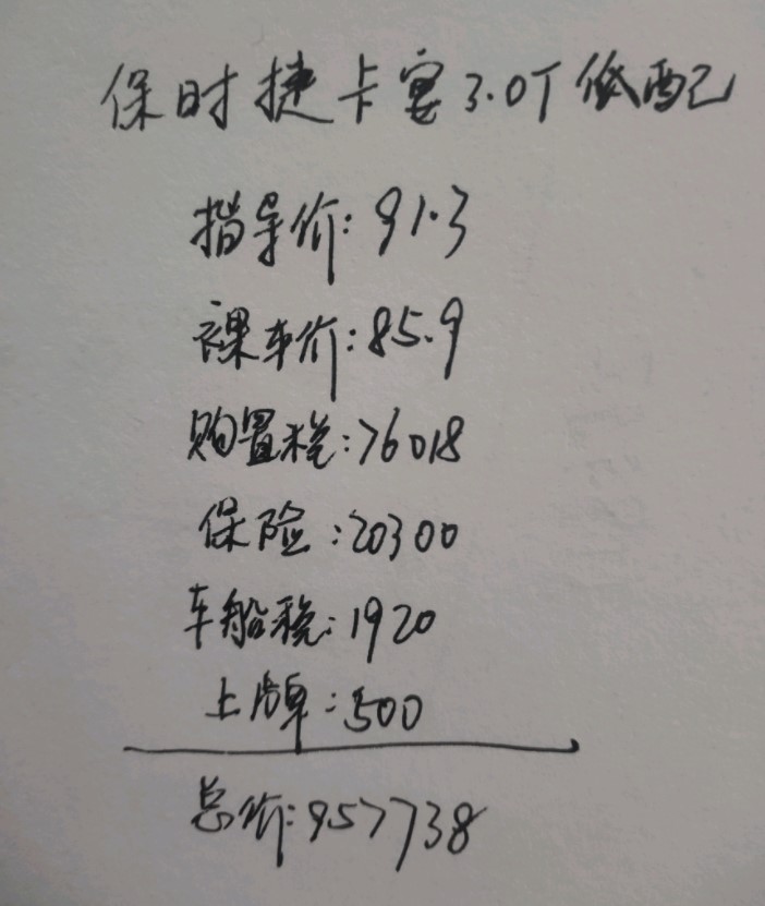 保时捷卡宴怎么样，买一辆3.0T最低配全款落地要多少钱？