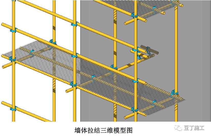 大神绘制脚手架三维构造图，清晰明了