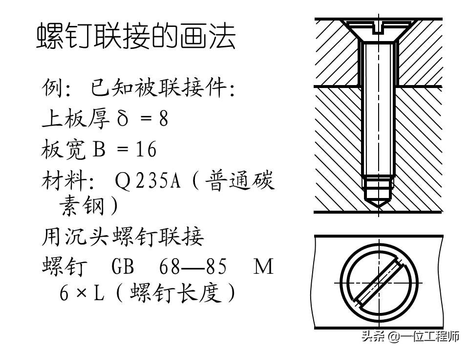 机械制图螺纹连接件的画法，63页内容详细介绍螺栓、螺钉的画法