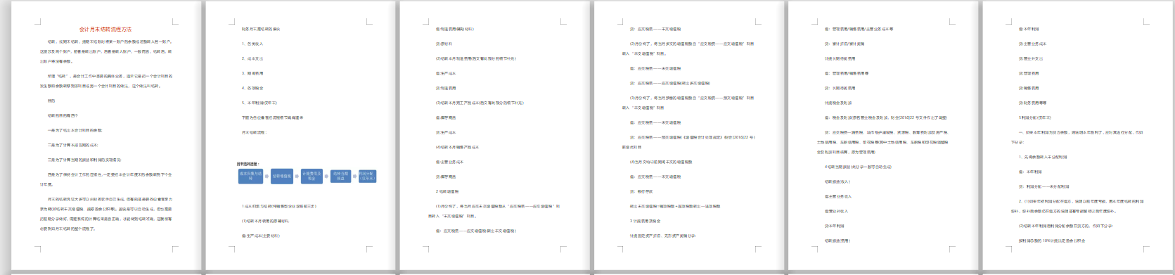 优秀会计必备：月末结转流程+会计分录账务处理，拿走不谢