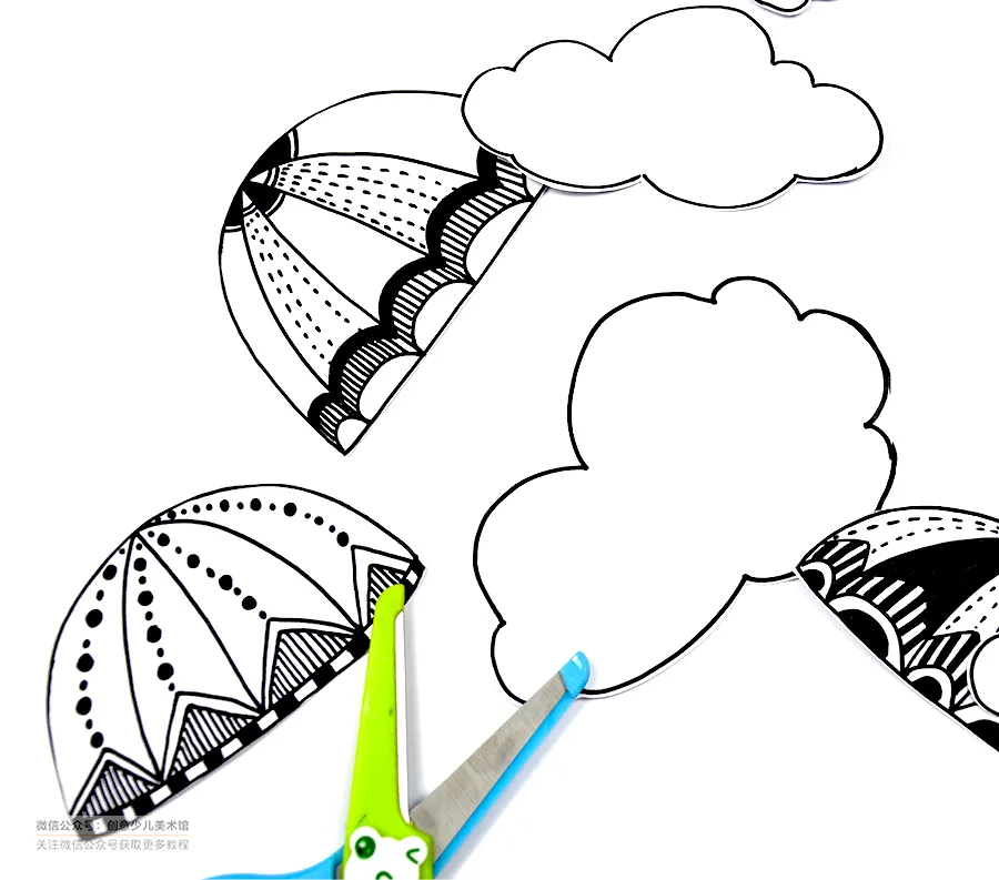 雨伞简笔画图片(儿童画教程色彩流淌的趣味和美感)