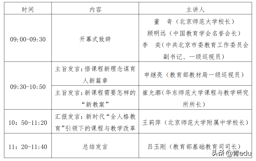 明天上午9点，北京师范大学附属中学“课程建设与教学改革论坛”直播来啦