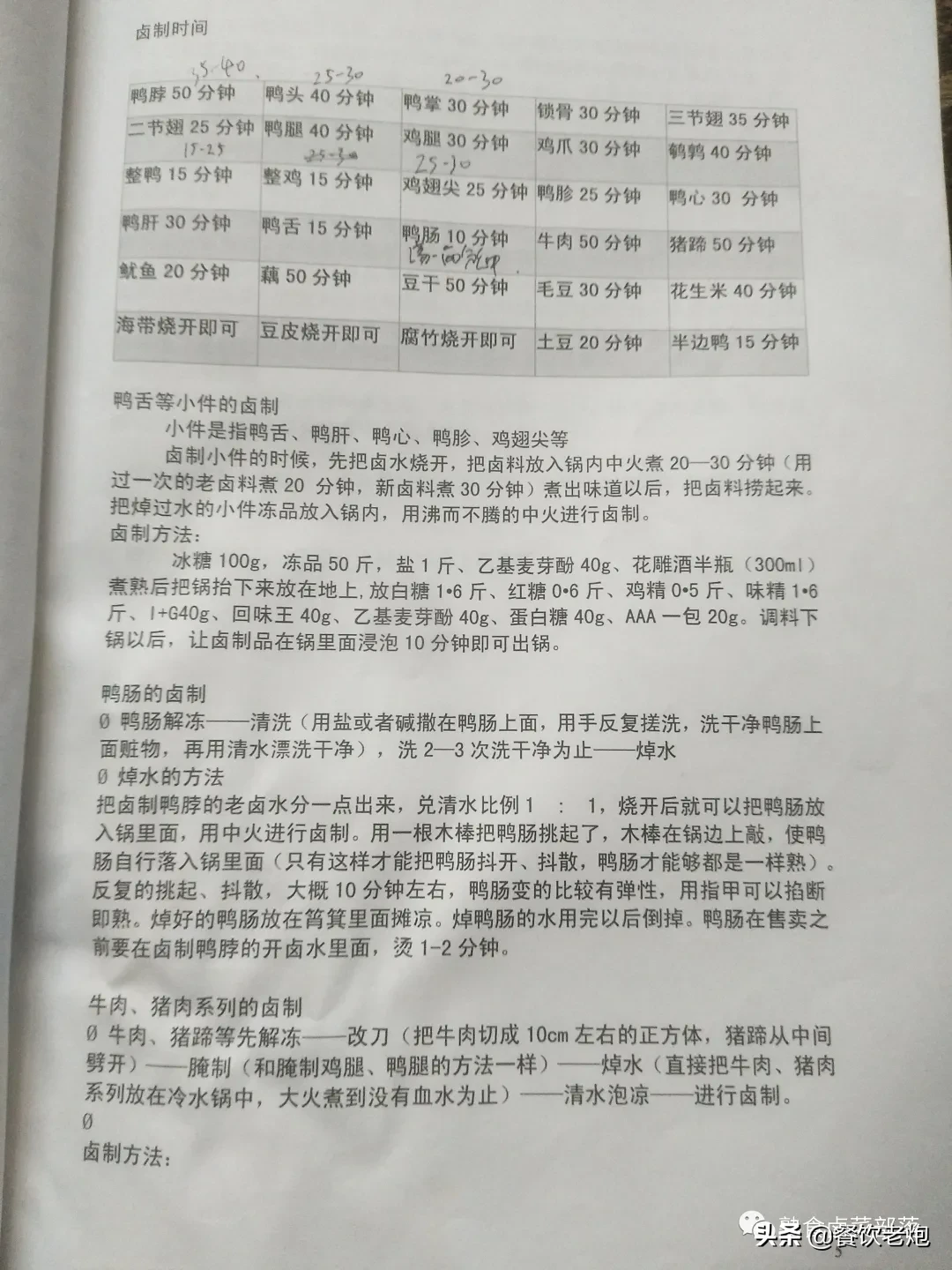 武汉某加盟公司学习资料，鸭脖，品牌降龙爪爪配方，花我不少银子