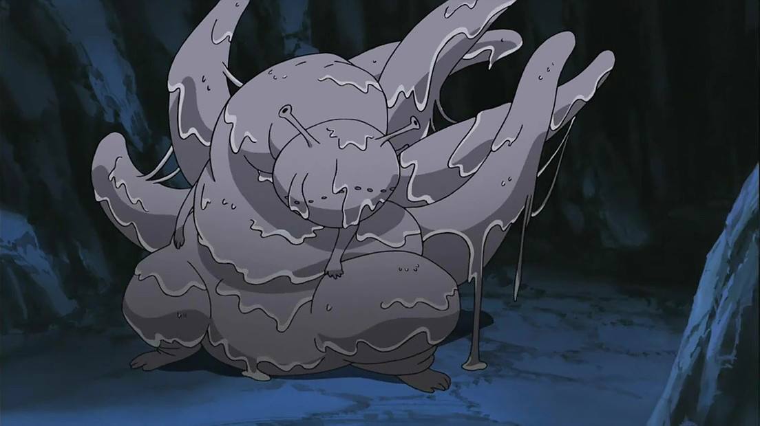 火影忍者:布满粘液的白色鼻涕虫,拥有着帅气人柱力的六尾犀犬