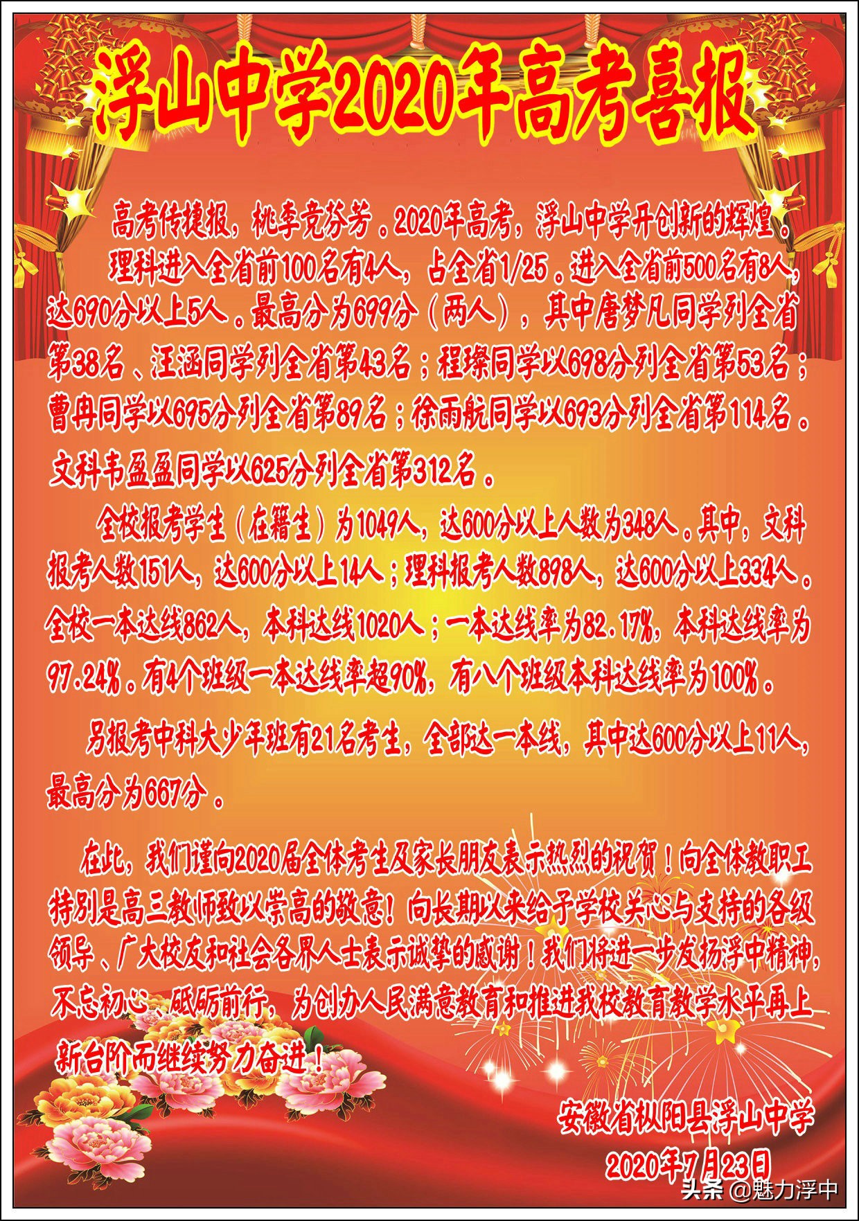 枞阳高考2017喜报（最新发布）