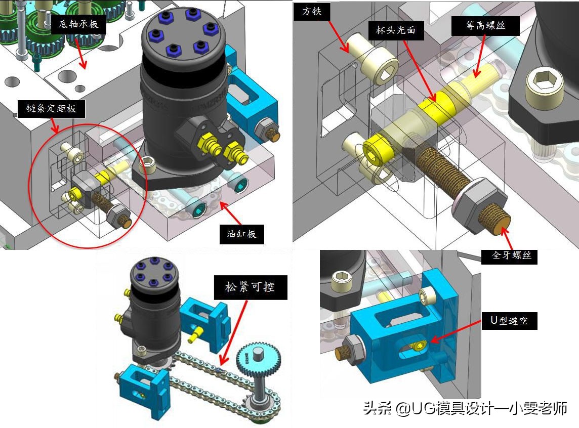 塑胶模具设计，洗洁精内螺纹盖脱模设计，同类产品可参考下