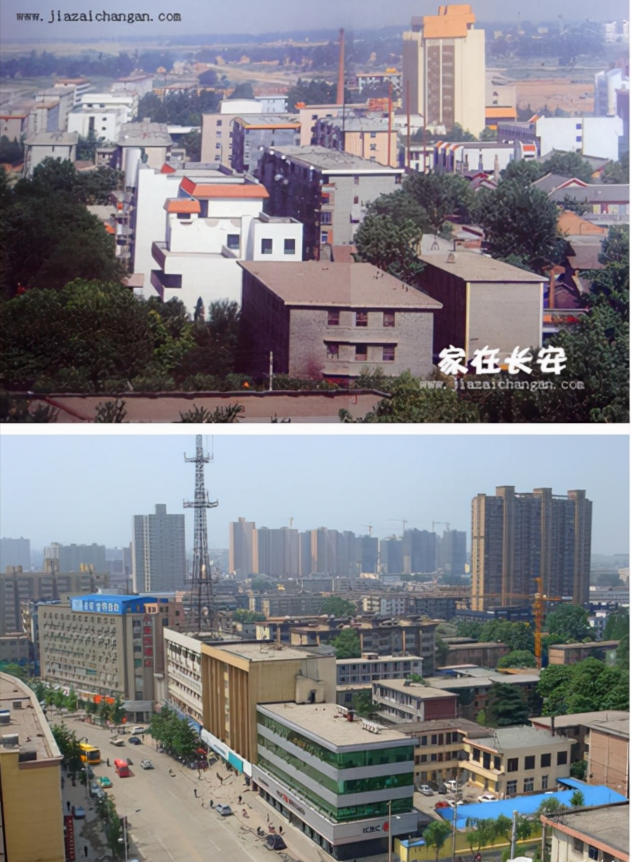 90年代的长安县：西北饭店、长安宾馆、县委大院、长安二中、郭杜