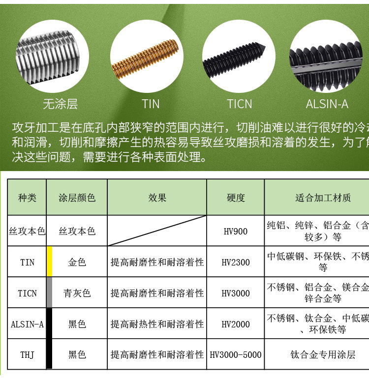 挤压丝锥（丝攻）的特点