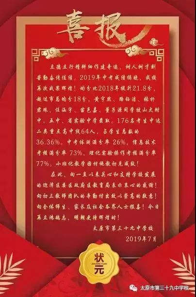 太原初中哪个好，中考成绩瞧一瞧！你最想去哪一所？