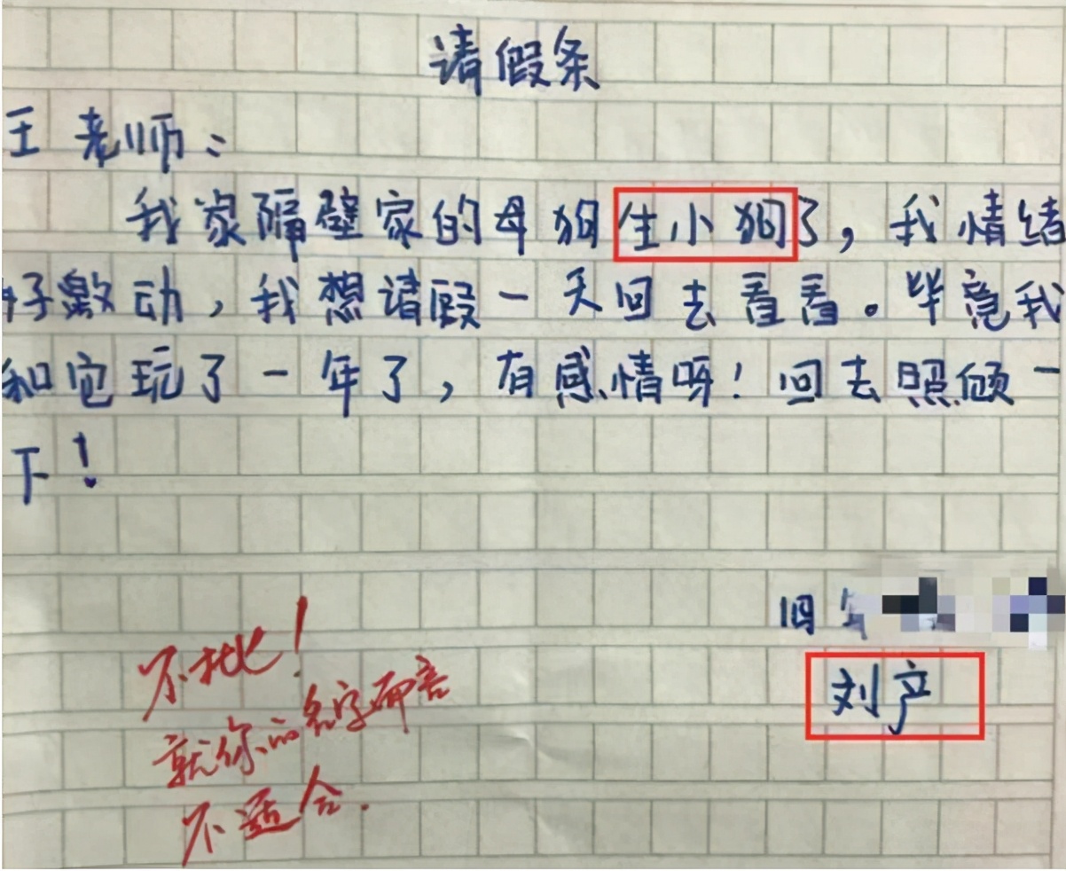 小学生“请假条”火了，请假的理由太奇葩，老师全都没批拒绝了