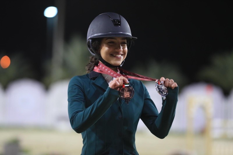 阿拉伯女子体育锦标赛沙特马术赢得奖牌