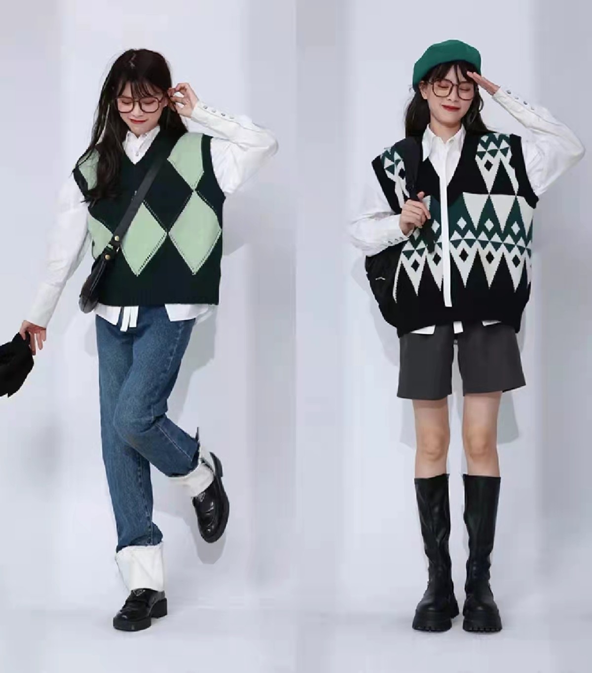 “白衬衫”一年四季都能穿！冬天叠穿法为你总结好了，很实用