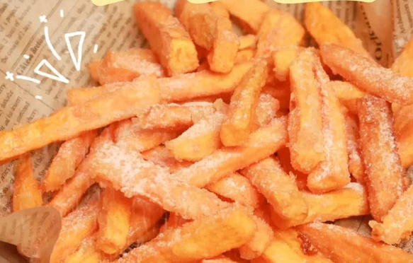 称霸小吃街的甘梅薯条,吃一口就爱上,你吃过吗?