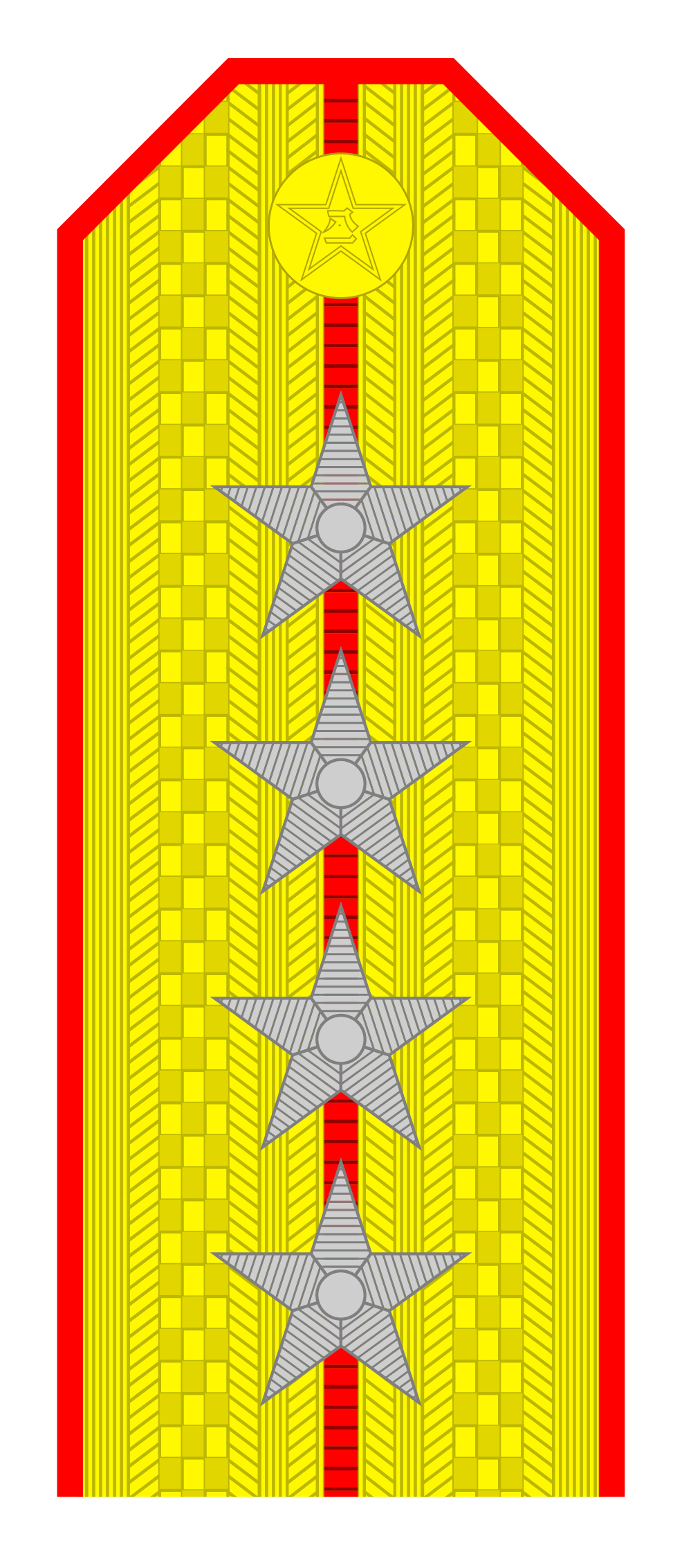 解放军肩章大小图片（解放军55式军衔军官常服肩章一览）