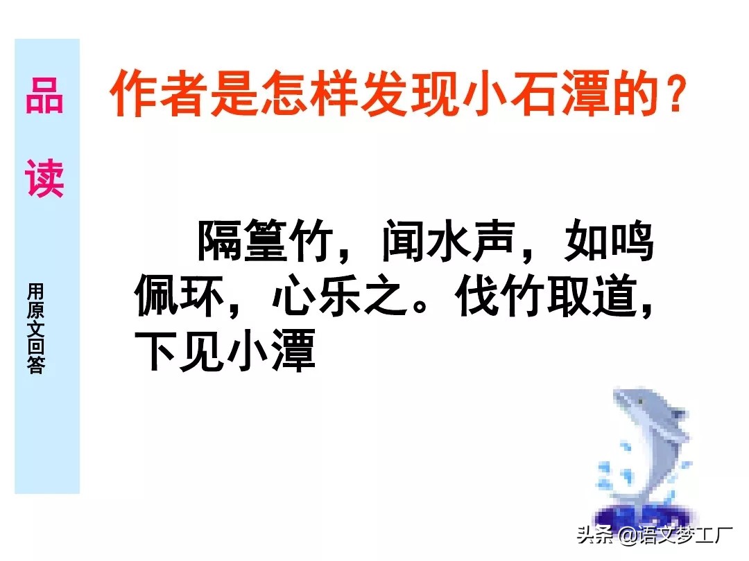 初中语文读讲练：八下三单元《小石潭记》