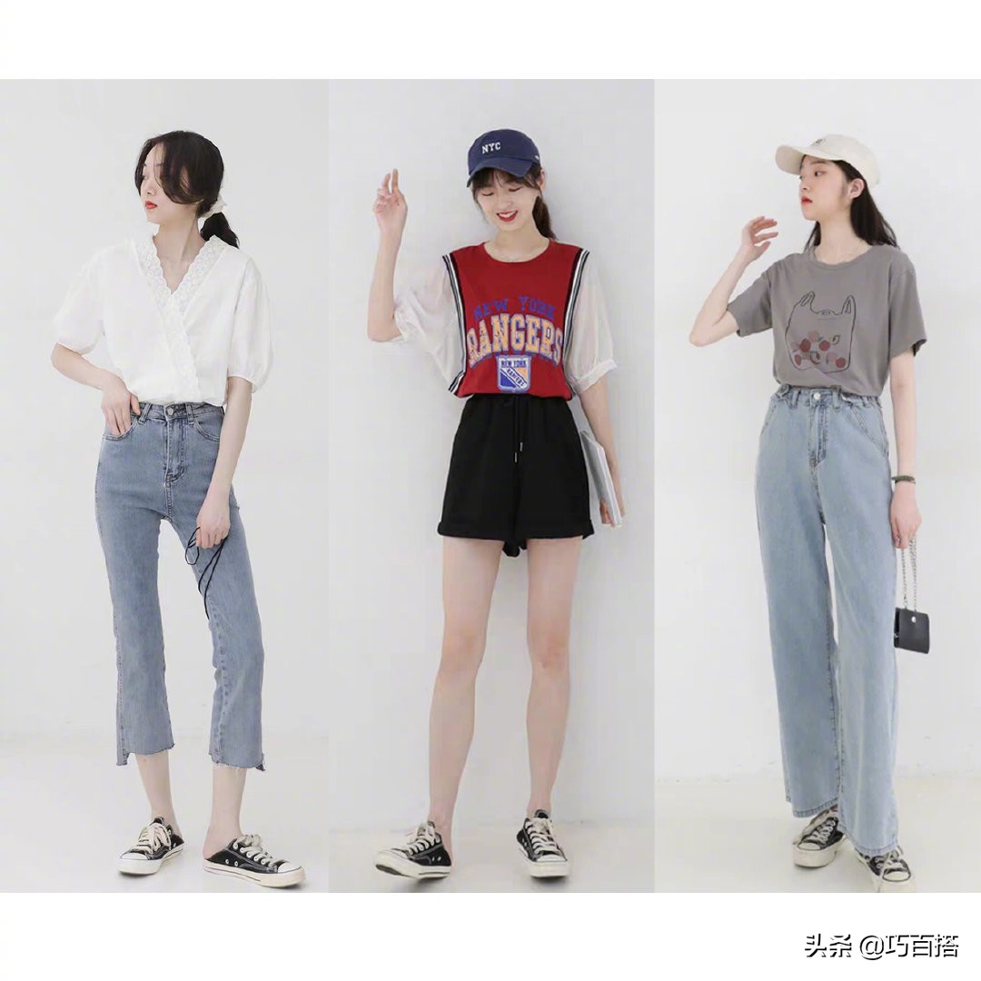 27套清爽利落的夏季穿搭，显高显瘦没商量，大学生跟着穿很时尚