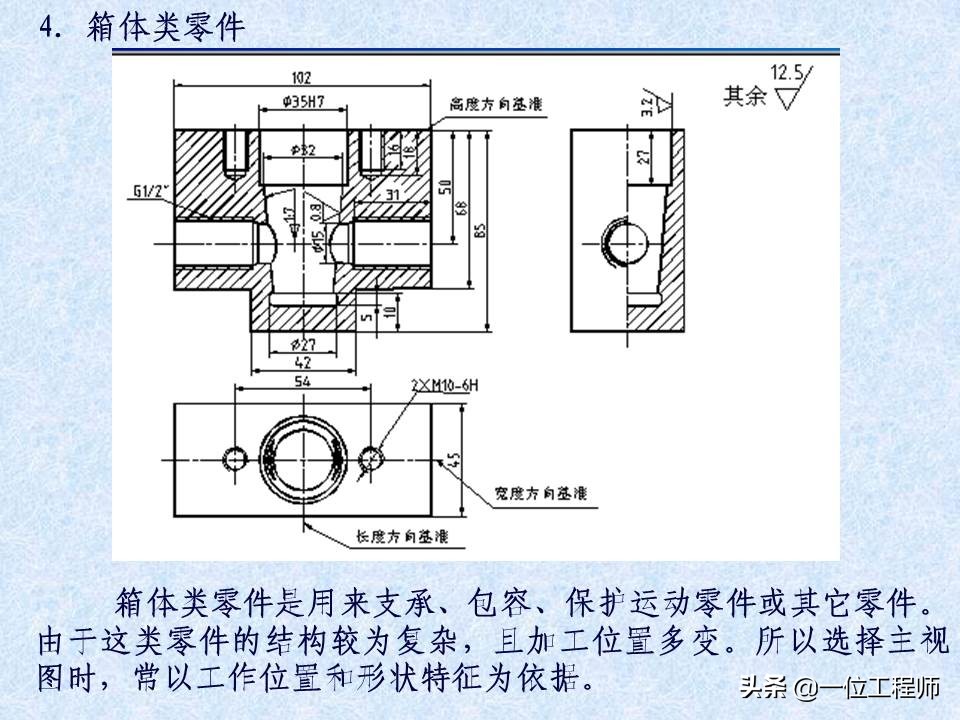 一张标准的机械零件图包含哪些内容？42页内容介绍零件图的绘制