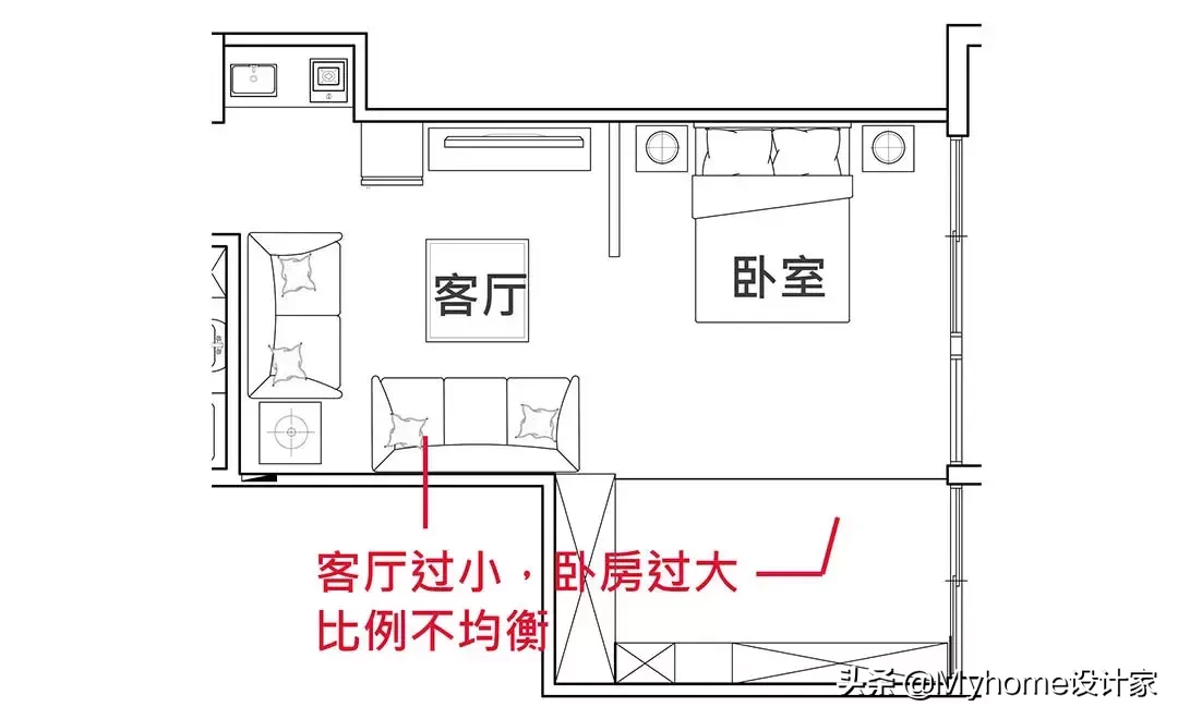 刀把户破解,修改平面图后,多了塌塌米空间,还有两房跟大厨房!