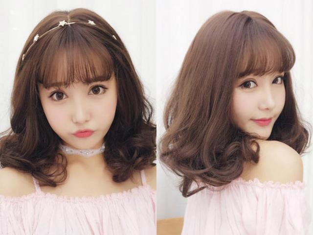 蓬松,有弧度,比较适合圆脸的女生,长梨花头盖住脸圆缺点,有效拉长脸部