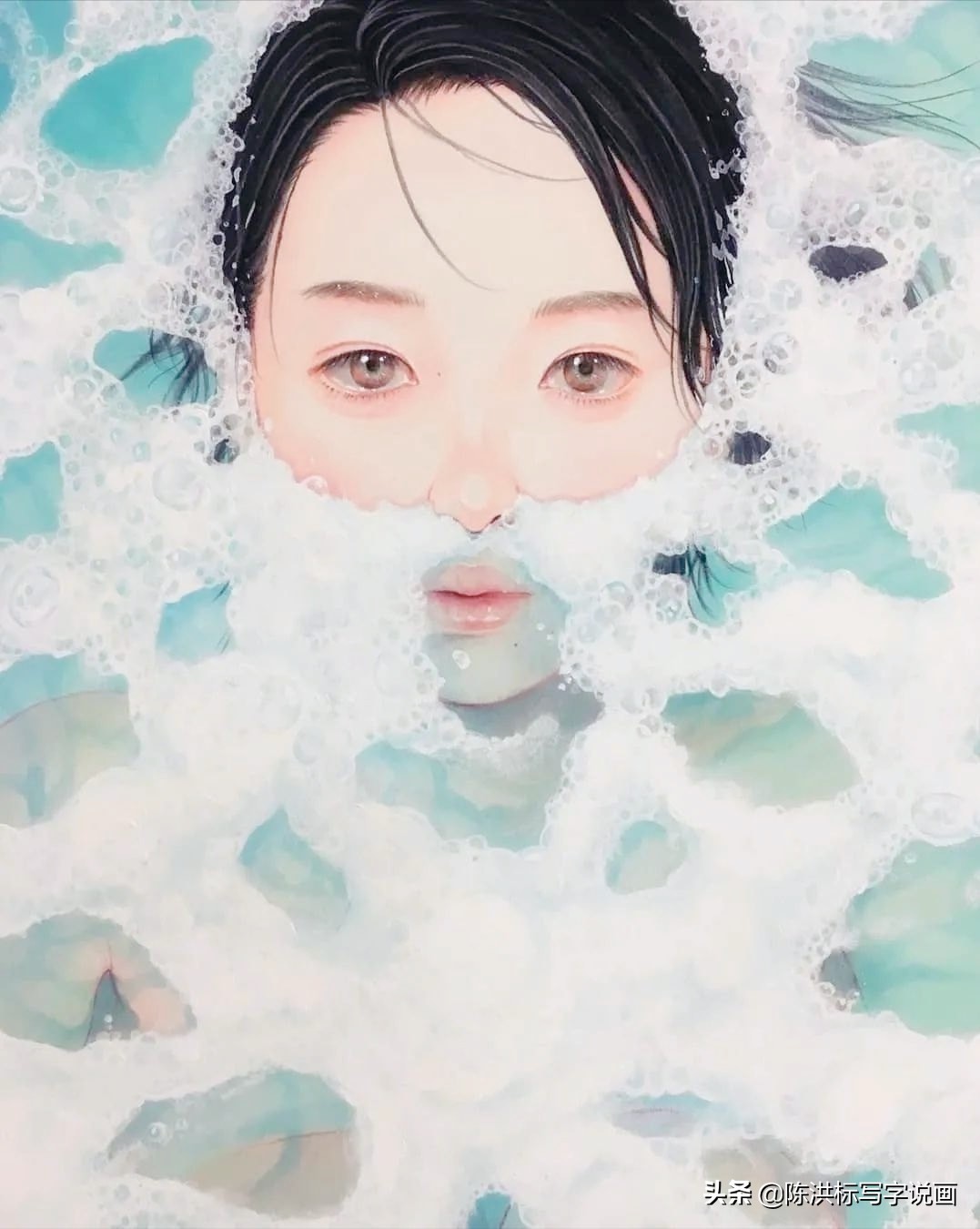 画中的人体太真实，少女伤心的泪水清晰可看，神情楚楚可怜惹人爱