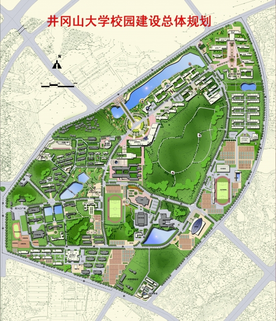 井冈山大学内部地图图片