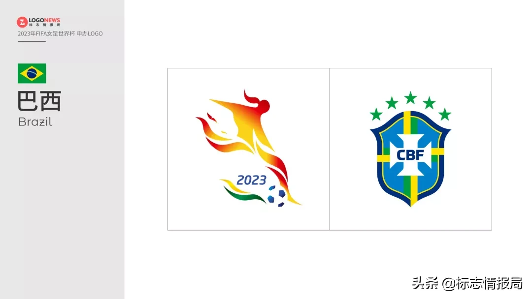 女足世界杯logo(各有特色！五国申办2023年女足世界杯申办LOGO齐亮相)