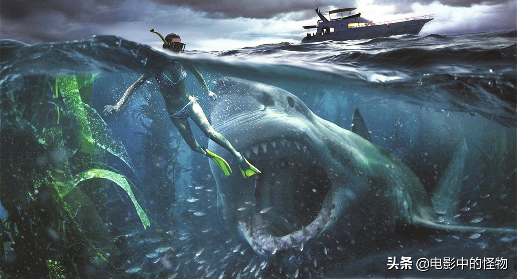 史前鲨鱼再次登场，最新巨齿鲨题材电影——《黑恶魔》来袭