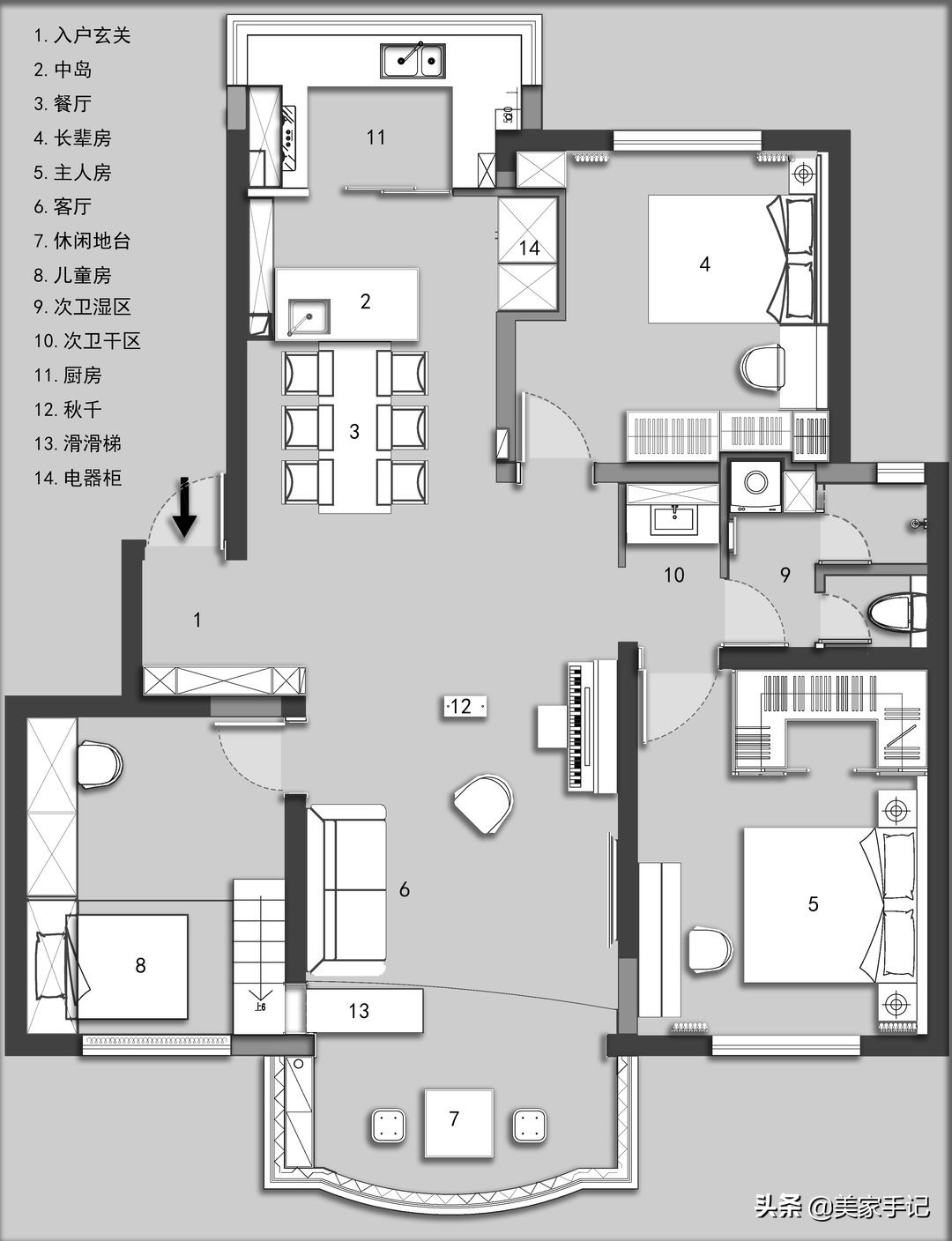 【親子宅設計精選】為孩子，她在客廳裝秋千、做地台、設滑梯，全屋裝潢漂亮實用極了