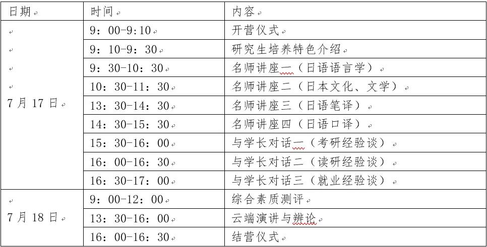 大连外国语大学日本语学院2021年优秀大学生云夏令营招生简章