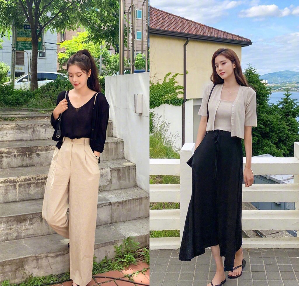 韩国女人很美的街拍造型，照着穿超级上镜，简单时髦又优雅