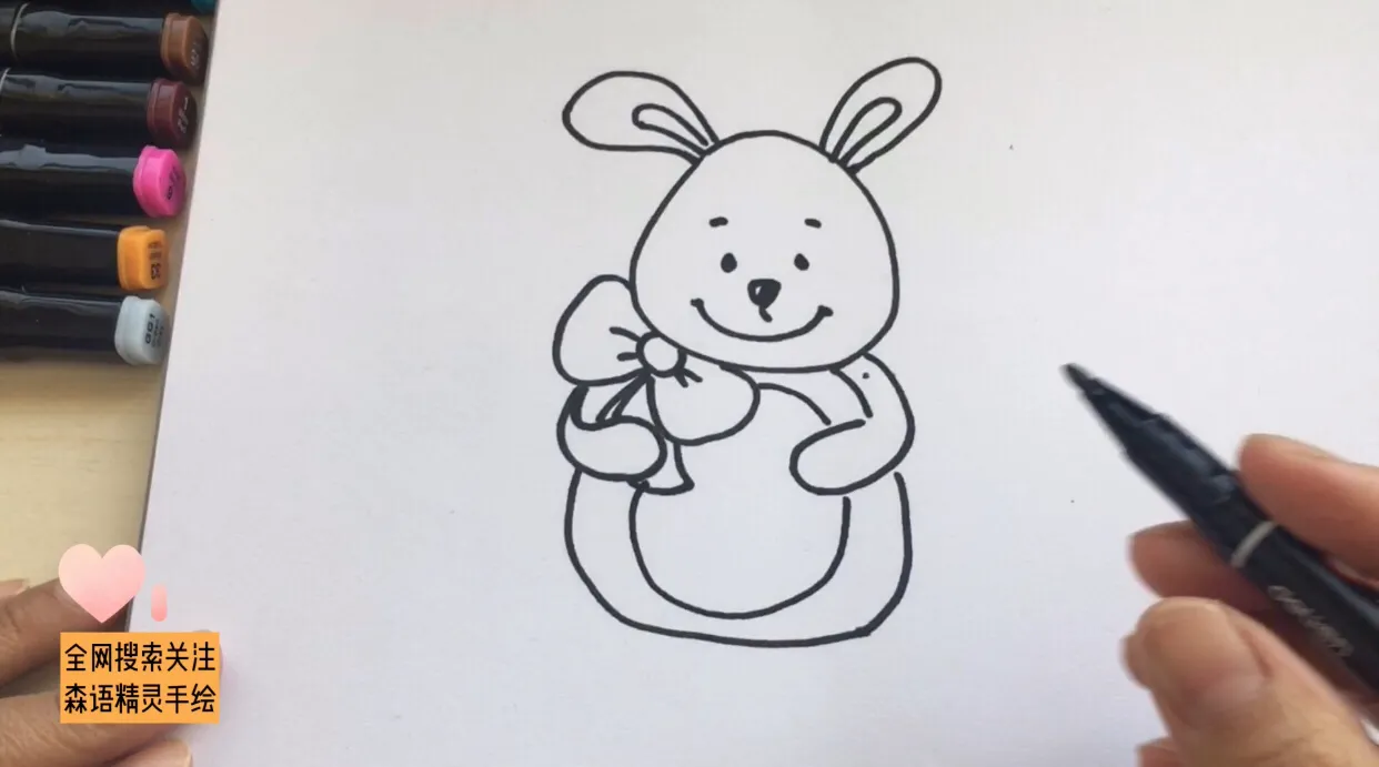 干货！学画可爱的小兔子简笔画，步骤超详细的图文教程