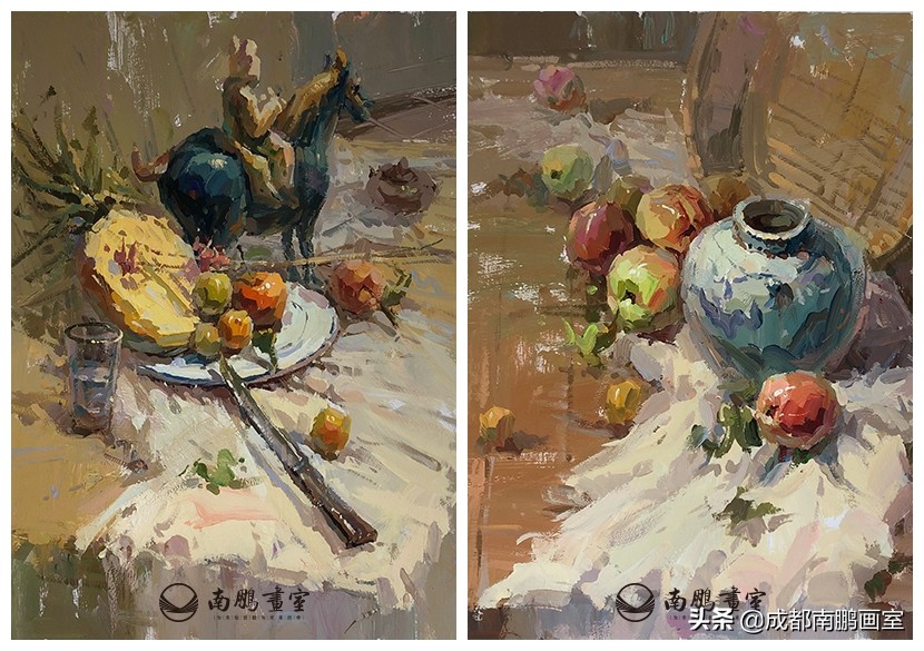 成都南鹏画室小讲堂：美术高考色彩静物万能调色大全