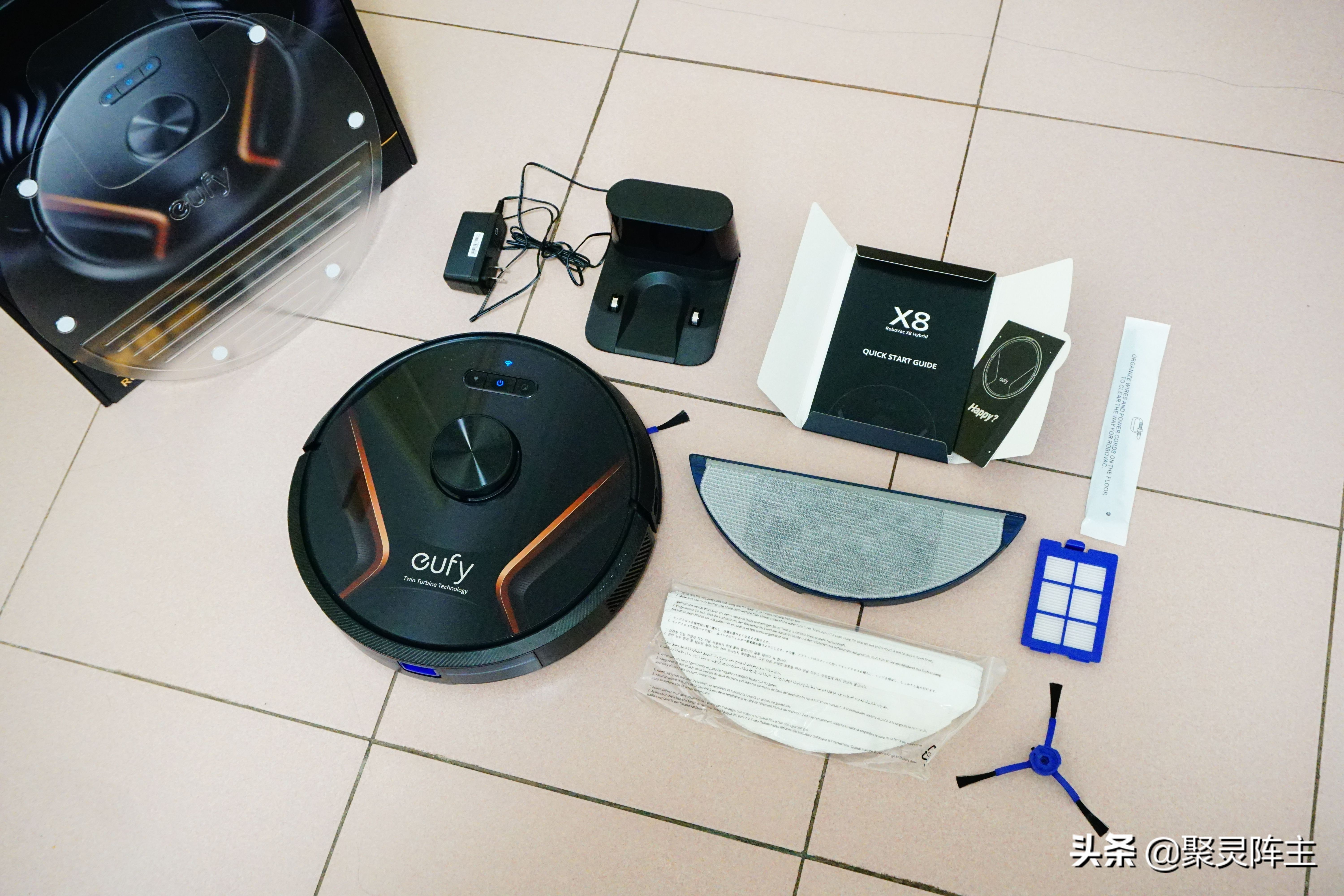 eufy悠飞 X8 扫拖一体机器人，2000元级双倍风机的吸力旗舰