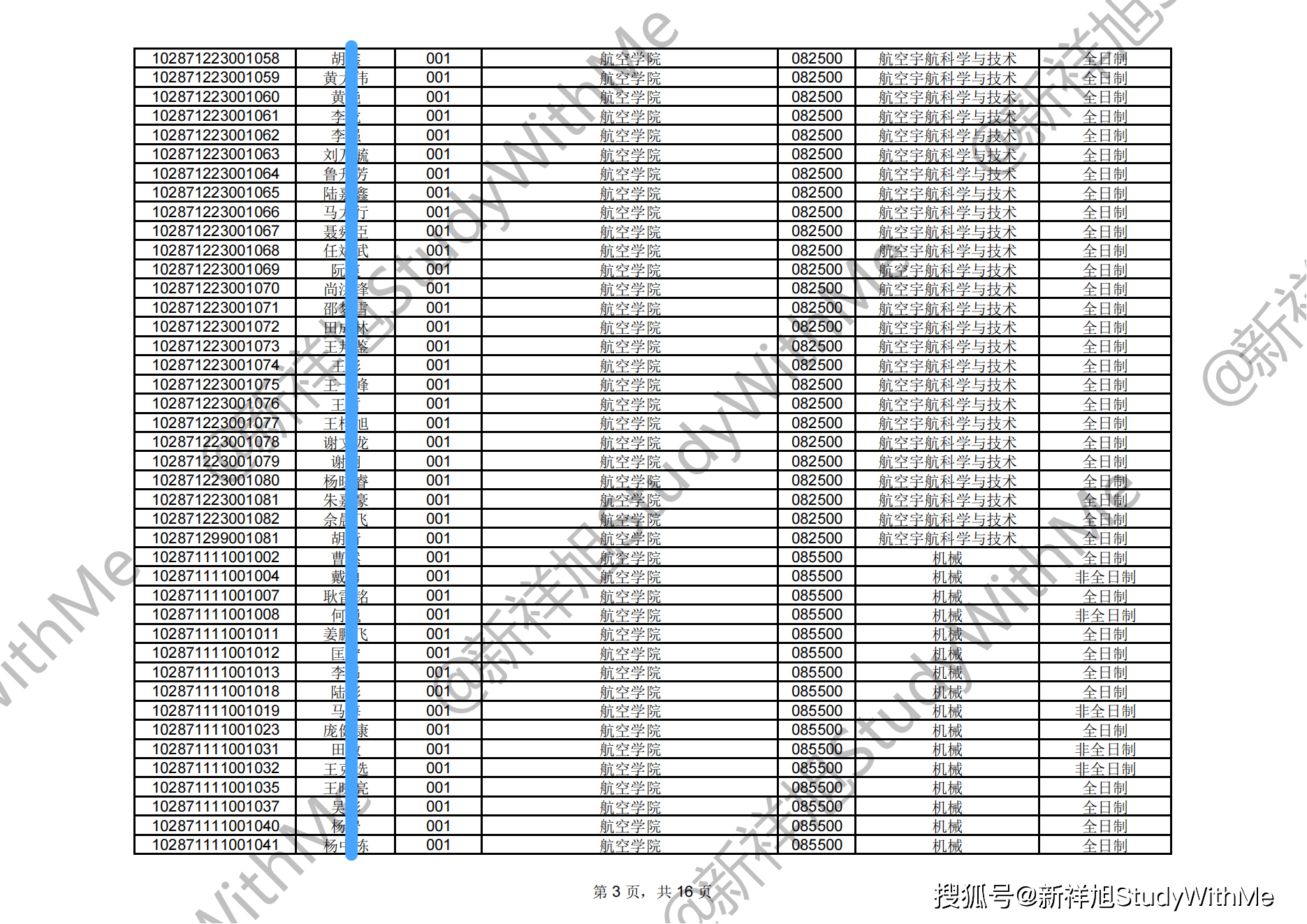 考博：南京航空航天大学21年拟录取博士研究生名单公示