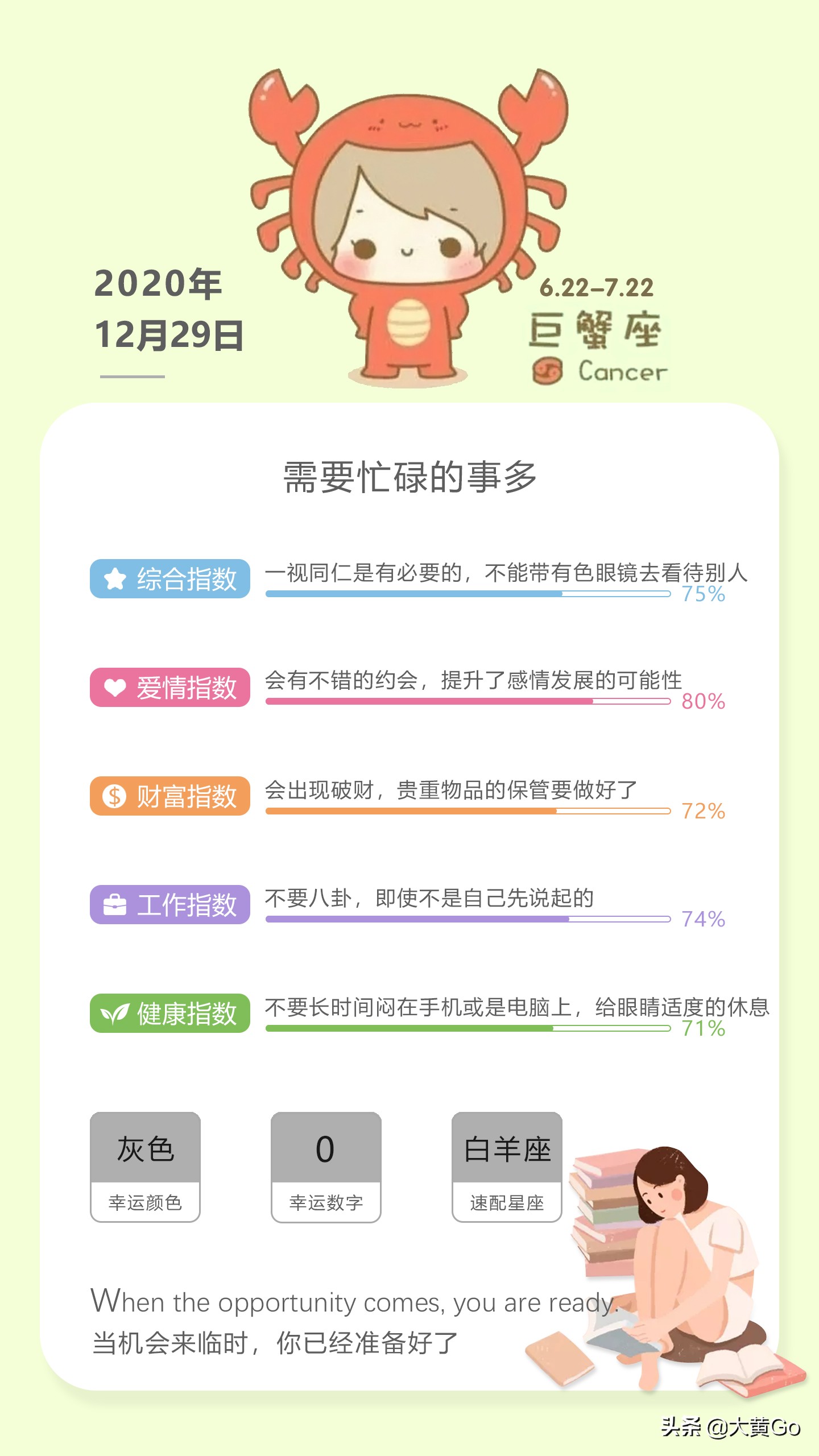 2020年12月29日星座运势，快来看看你的运势如何吧