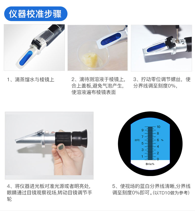 手持糖度折光仪的原理及使用方法